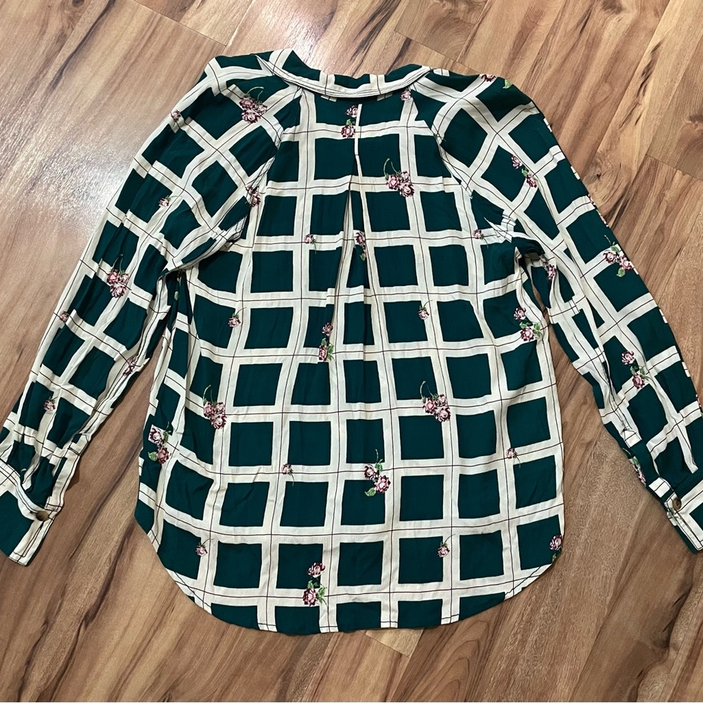 Free People Window to my Heart Full Button Blouse Sz Lg Cottagecore. Boho - Picture 4 of 8